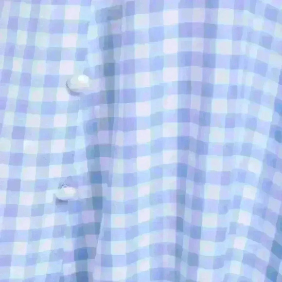 Summer midi checkered Blue dress Size  med - Picture 5 of 10